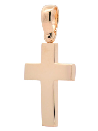 Halskette Anhänger Kreuz mit 1,1 mm Goldkette 585-14 Karat Gold
