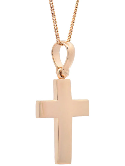 Halskette Anhänger Kreuz mit 1,1 mm Goldkette 585-14 Karat Gold