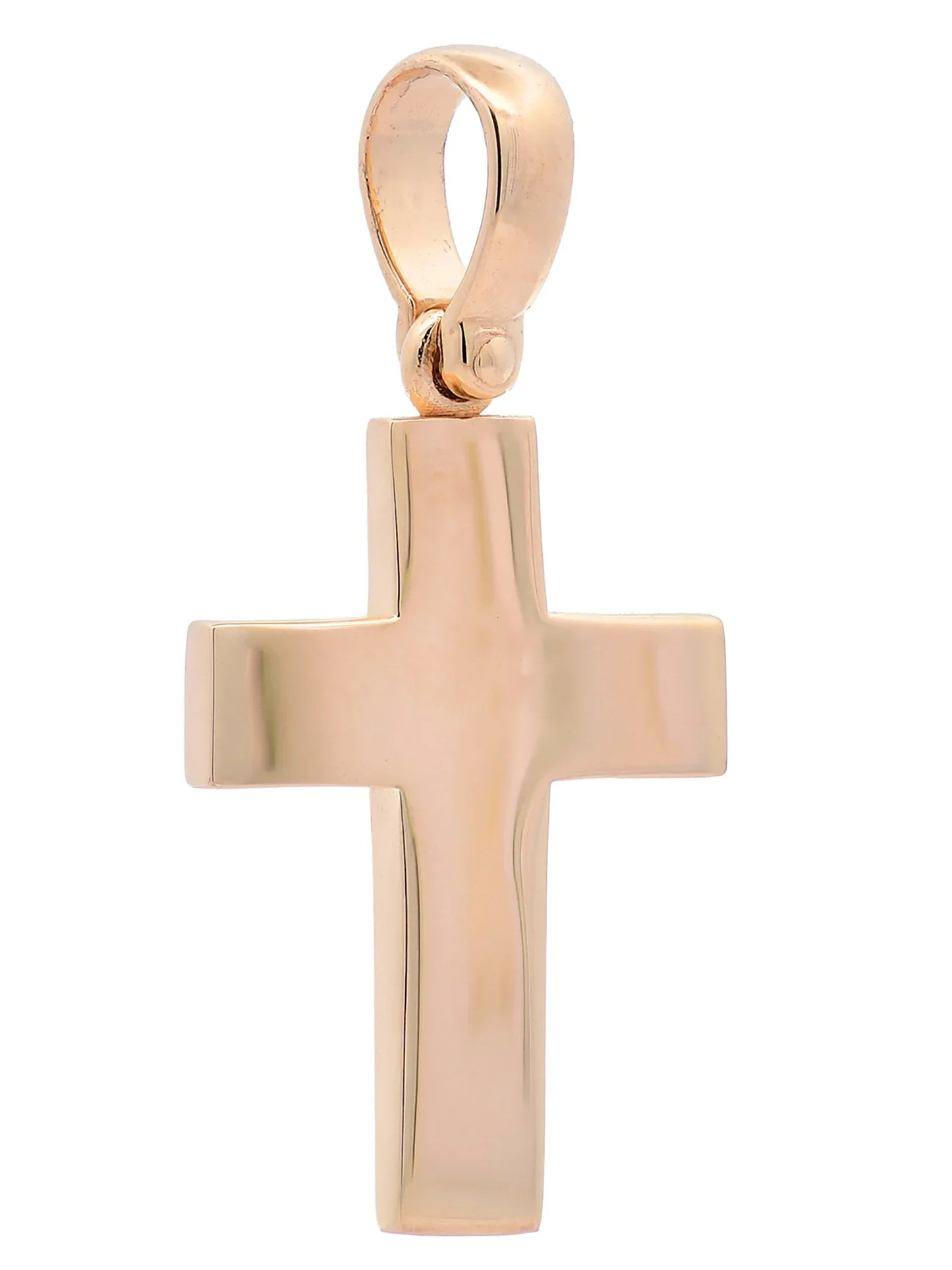 Anhänger für Halskette Kreuz echt massiv 585-14 Karat Gold