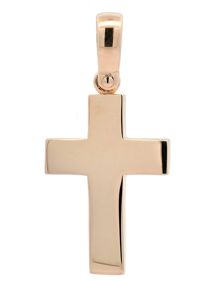Anhänger für Halskette Kreuz echt massiv 585-14 Karat Gold