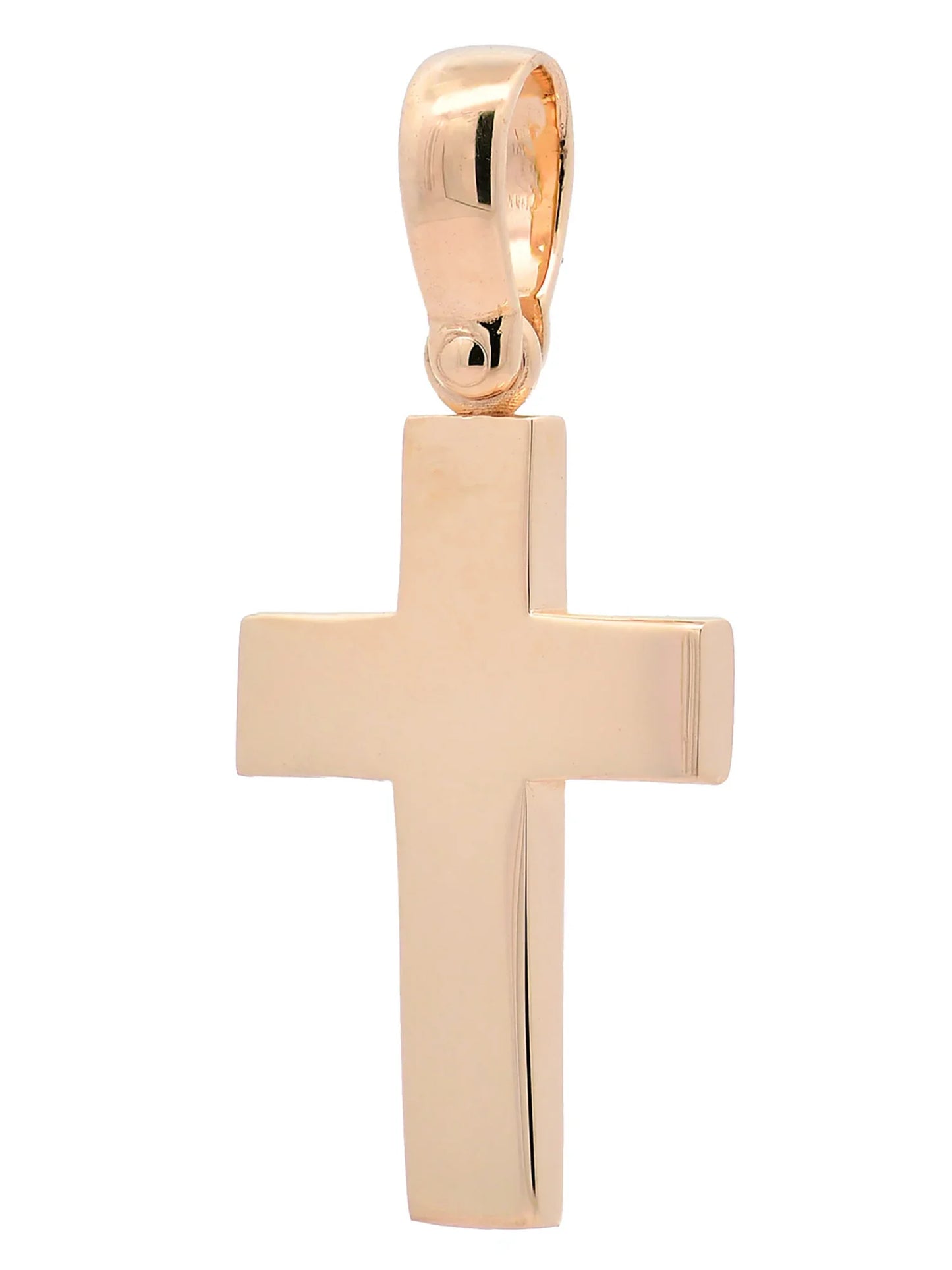 Anhänger für Halskette Kreuz echt massiv 585-14 Karat Gold