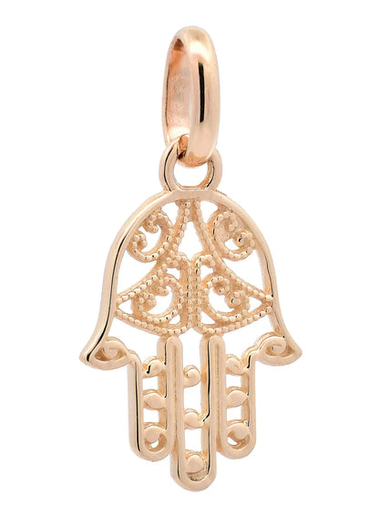 Anhänger für Halskette Fatimas Hand echt massiv 585-14 Karat Gold