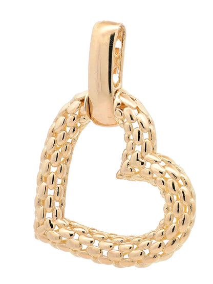 Anhänger für Halskette Herz echt massiv 585-14 Karat Gold