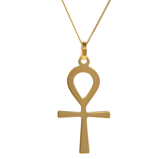 Gold Anhänger Kreuz Lebenszeichen  mit Goldkette 333-8 Karat Gold