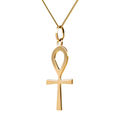 Gold Anhänger Kreuz Lebenszeichen  mit Goldkette 333-8 Karat Gold
