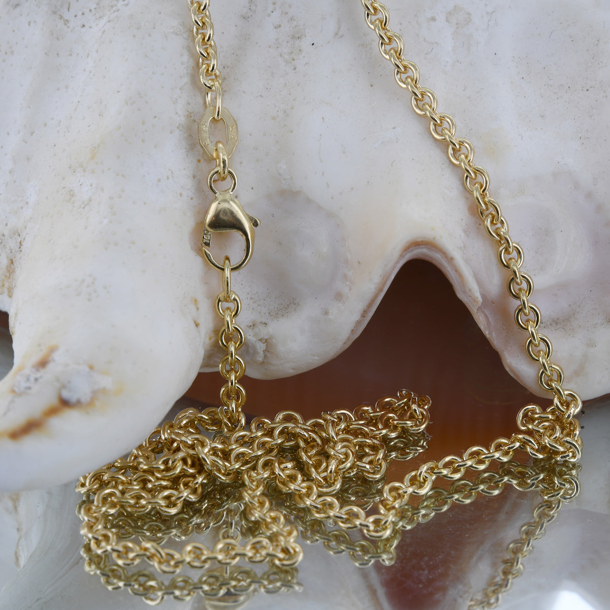 Ankerkette rund Halskette  750 - 18 Karat Gold Auswahl