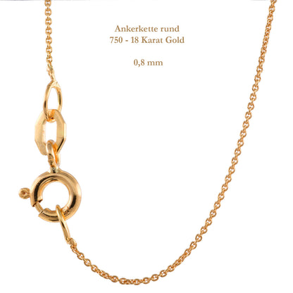 Ankerkette rund Halskette  750 - 18 Karat Gold Auswahl