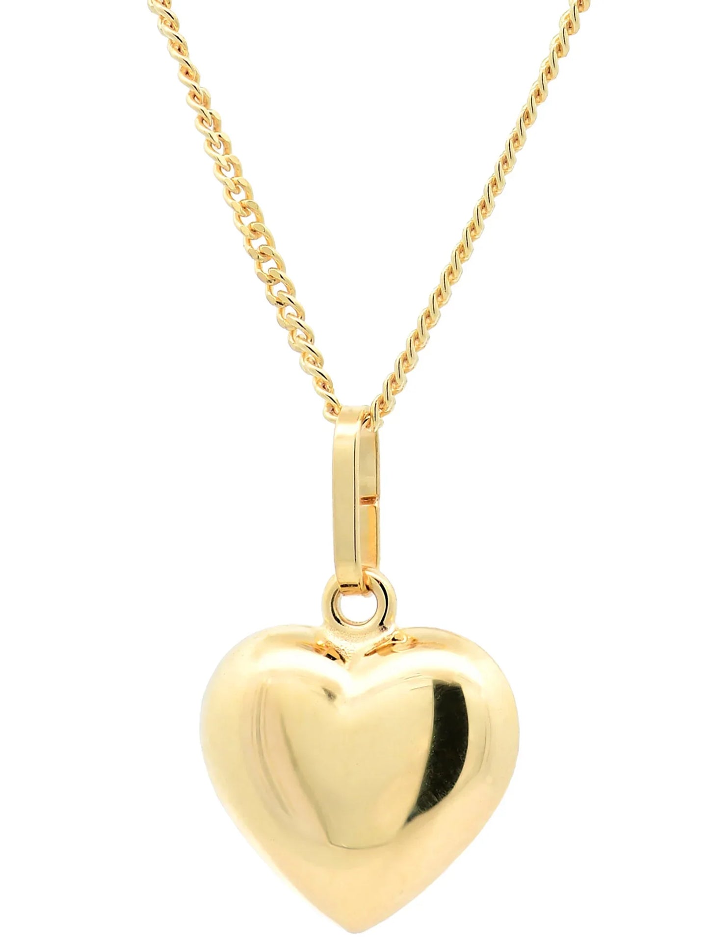 Anhänger Herz   333-8 Karat Gold mit vergoldeter Silberkette