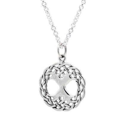 Keltischer Lebensbaum - Weltenesche mittel 925 Silber