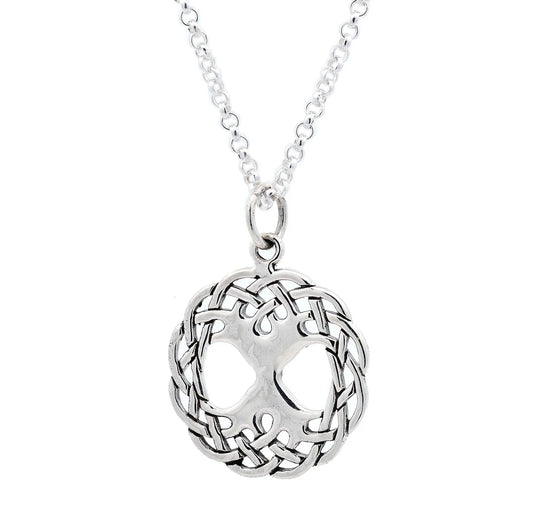 Keltischer Lebensbaum - Weltenesche mittel 925 Silber
