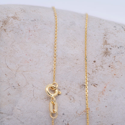 Goldkette Ankerkette diamantiert Halskette 0,8 mm 333-8 Karat Gold