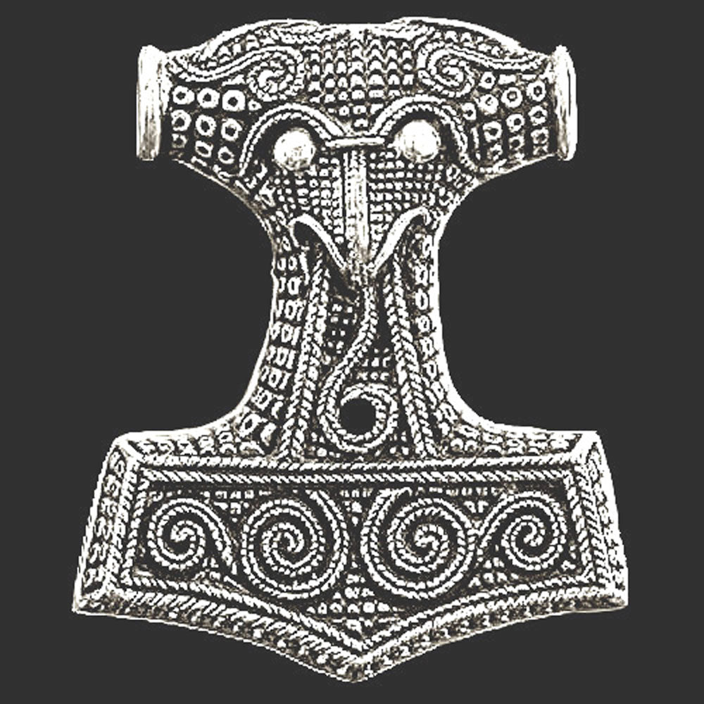 Schonenhammer Anhänger 925er Silber - Thorhammer - 40x 50mm