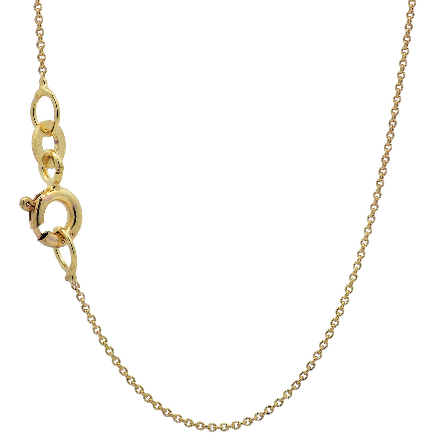 Goldkette Ankerkette rund edle Halskette  massiv 333 - 8 Karat Gold