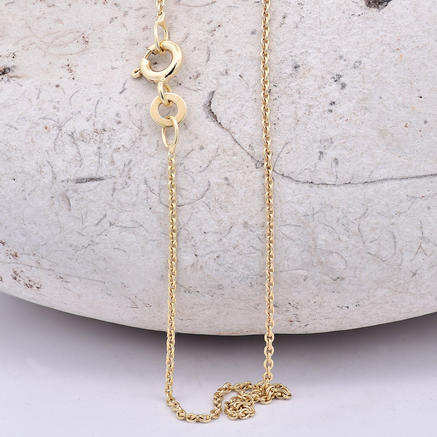 Goldkette Ankerkette rund edle Halskette  massiv 333 - 8 Karat Gold