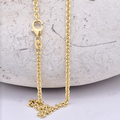 Goldkette Ankerkette rund edle Halskette  massiv 333 - 8 Karat Gold