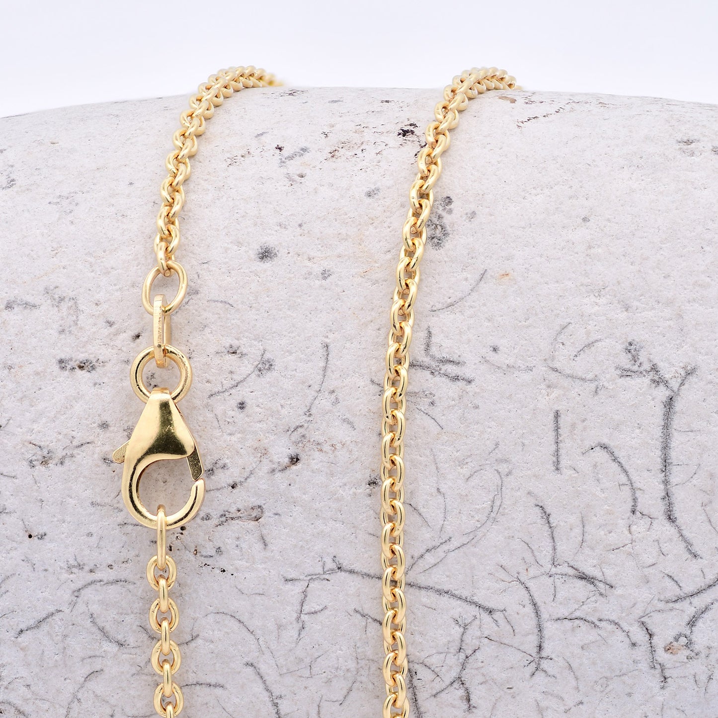 Goldkette Ankerkette rund edle Halskette  massiv 333 - 8 Karat Gold