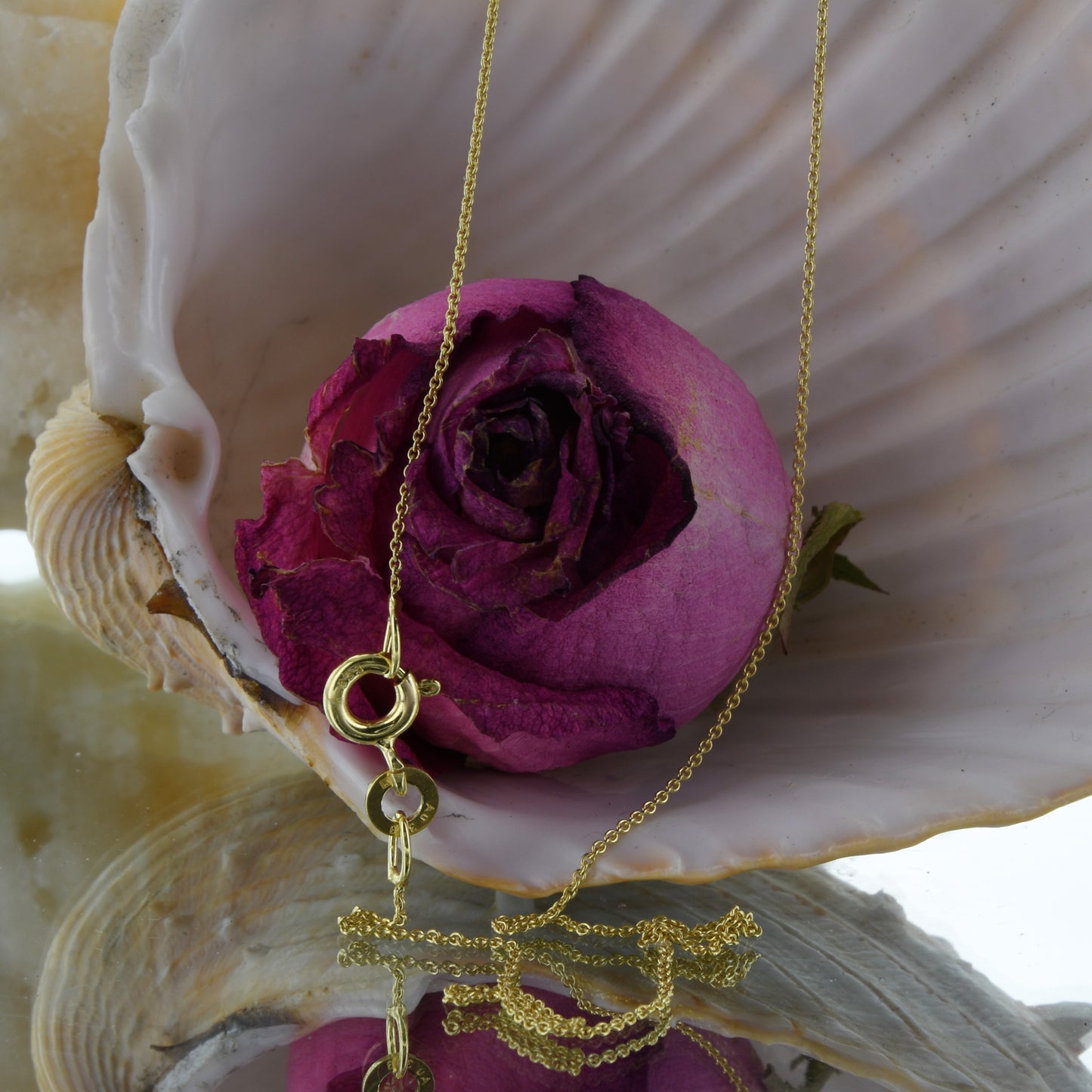 Goldkette Ankerkette rund edle Halskette  massiv 333 - 8 Karat Gold
