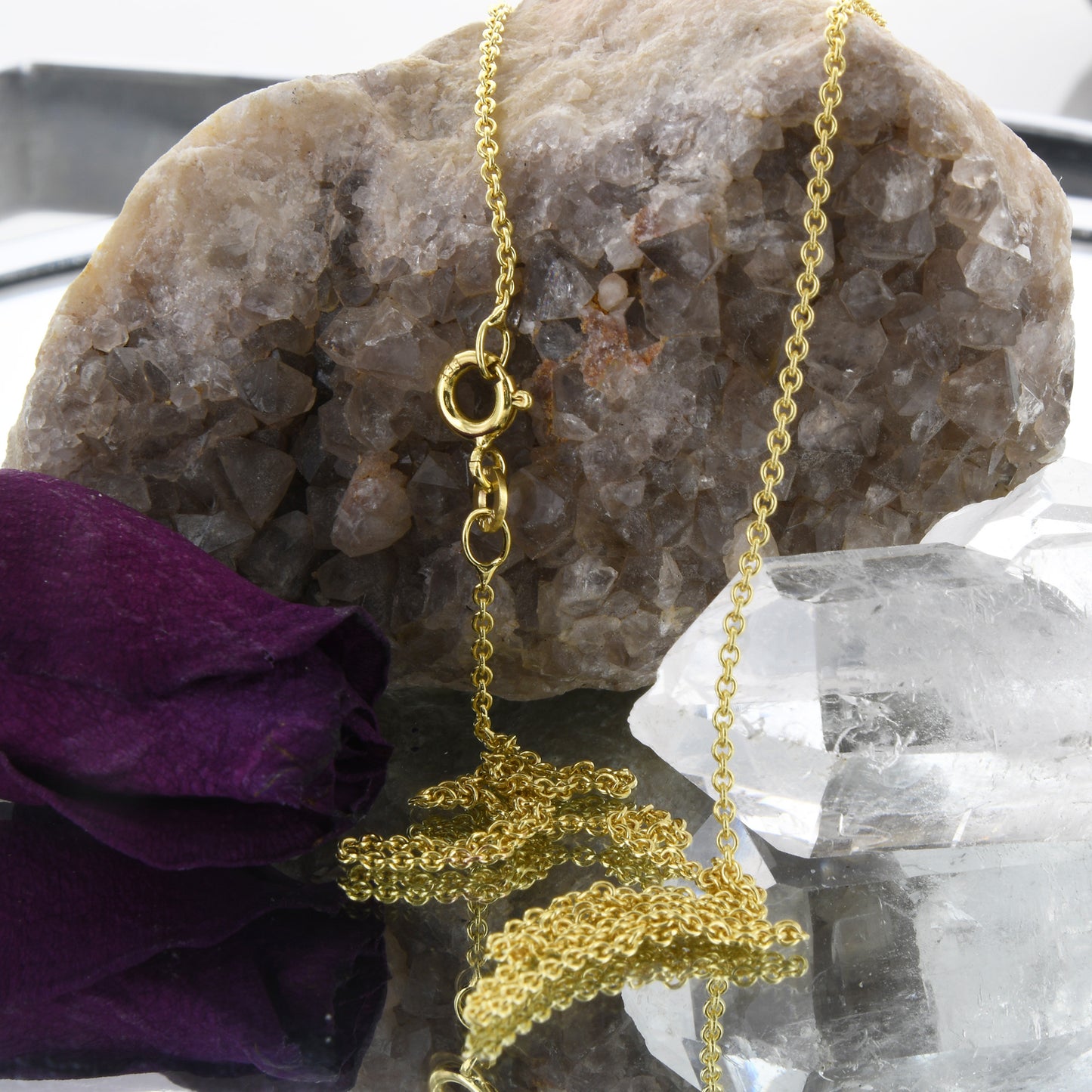 Goldkette Ankerkette rund edle Halskette  massiv 333 - 8 Karat Gold