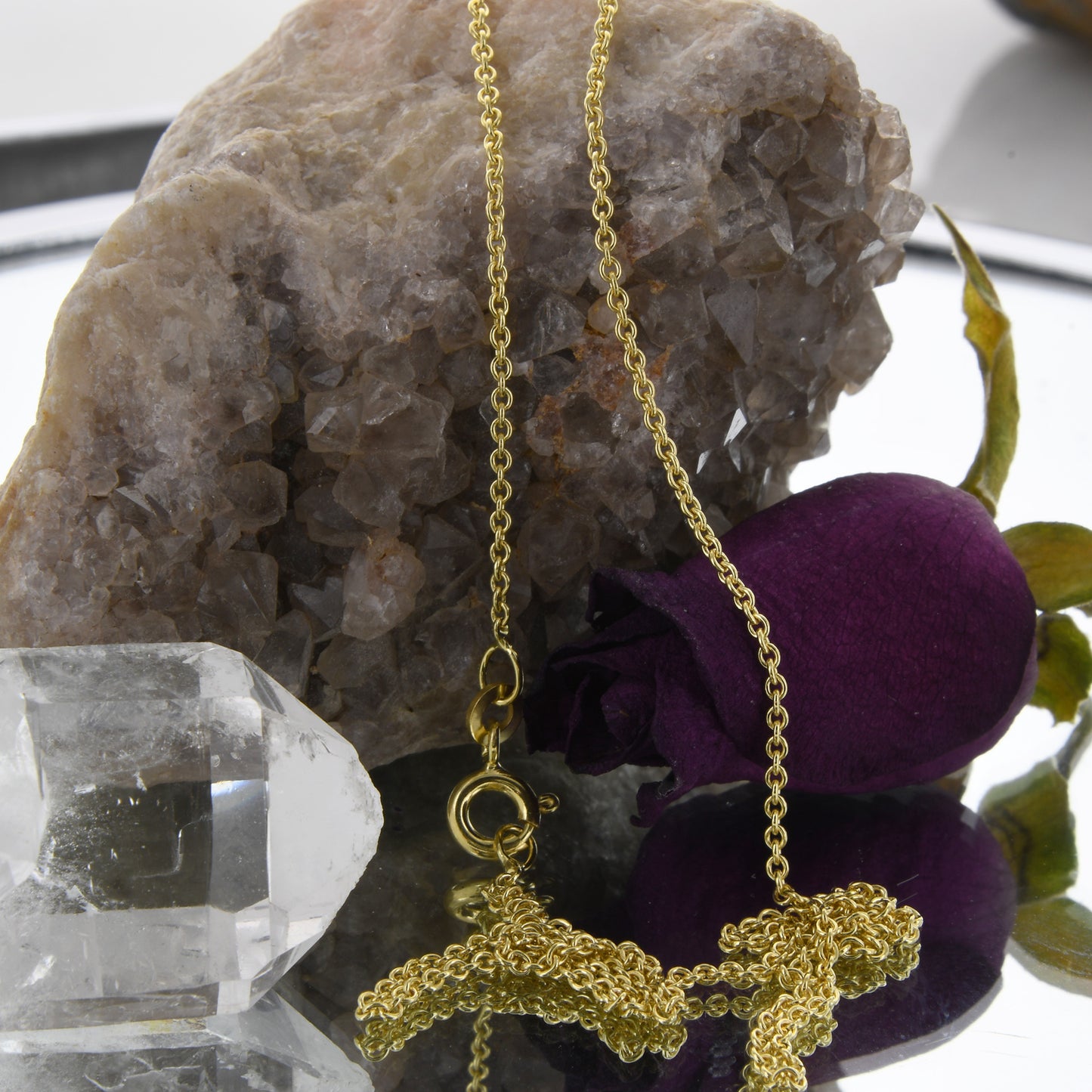 Goldkette Ankerkette rund edle Halskette  massiv 333 - 8 Karat Gold