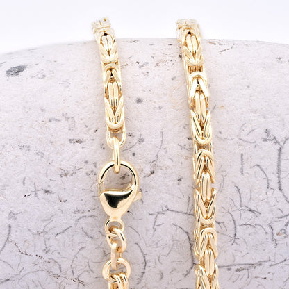 Goldkette Königskette Halskette Breite 4,0 mm - 585 - 14 Karat Gold