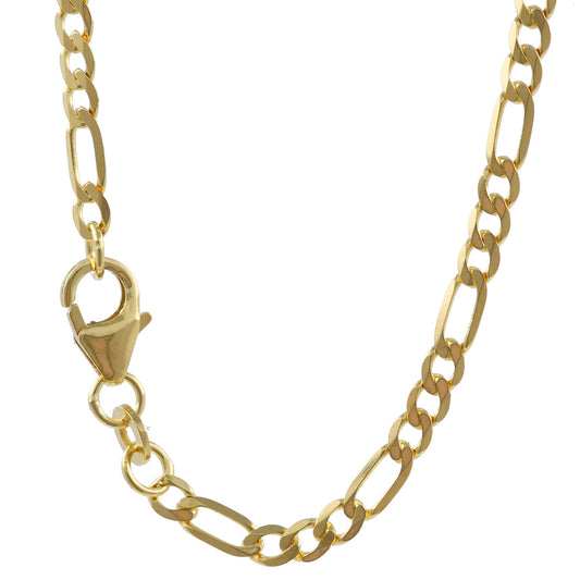 Goldkette Figarokette Halskette Breite 4,8 mm massiv 585-14 Karat Gold