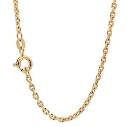 Goldkette Ankerkette diamantiert Halskette 2,2 mm - 585-14 Karat Gold