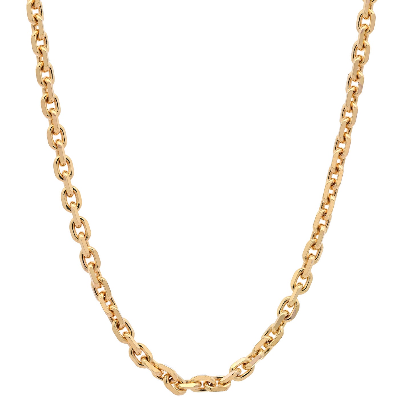 Goldkette Ankerkette diamantiert Halskette 2,2 mm - 585-14 Karat Gold