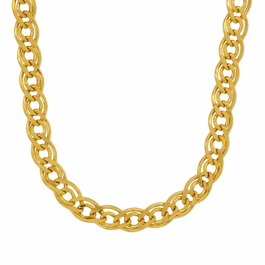 Goldkette Zwillingspanzerkette hohl Halskette 4,8 mm 375-9 Karat Gold