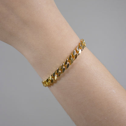 Goldkette Panzerkette Armkette - Breite 4,0mm massiv 585-14 Karat Gold