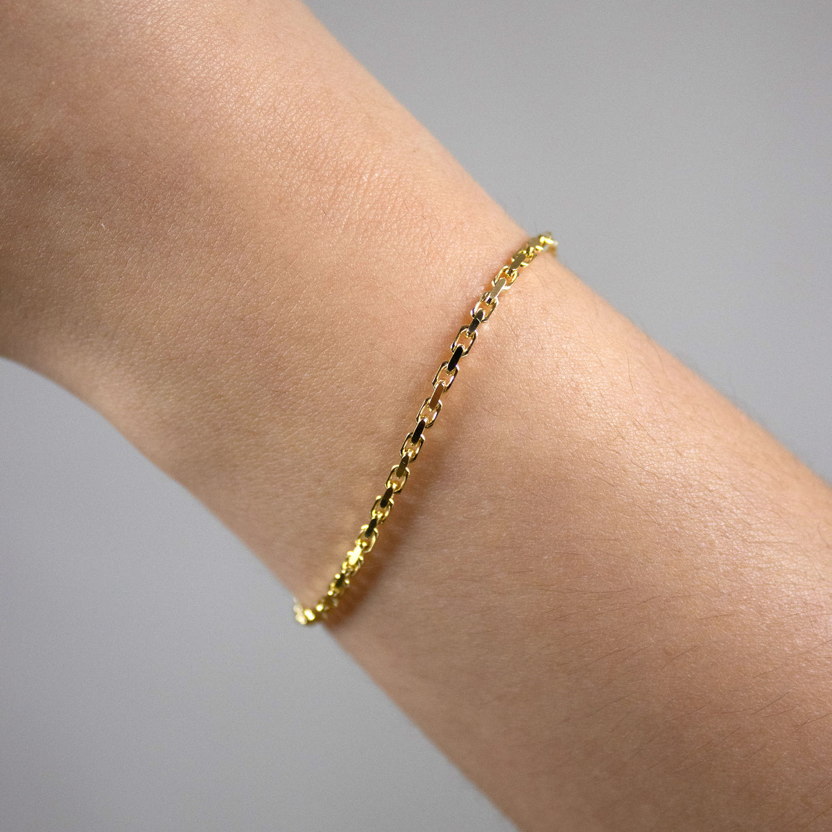 Goldarmband Ankerkette diamantiert Armkette  2,0 mm 333 - 8 Karat Gold