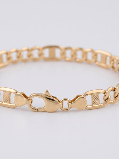 Goldkette Plättchenkette hohl Armkette 3,5 mm 375 - 9 Karat Gold