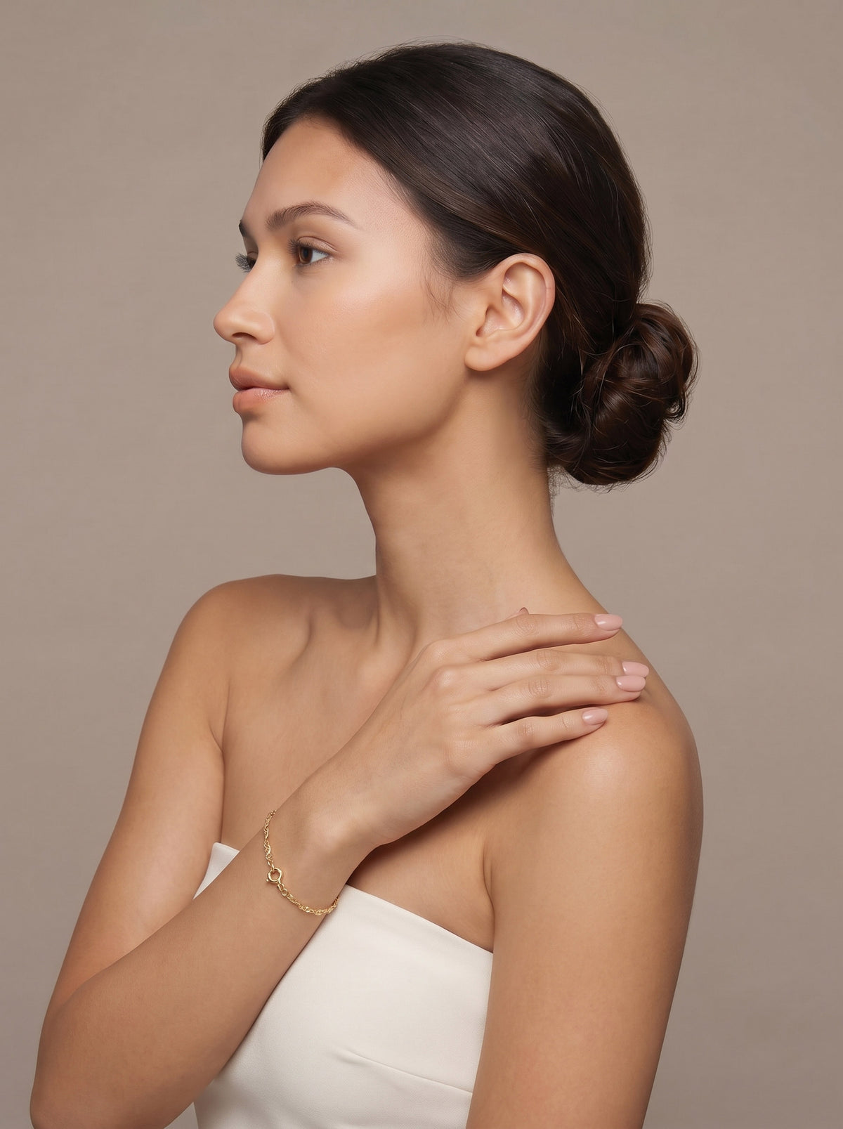 Goldkette Singapurkette Armkette 2,2 mm massiv 19 cm 585-14 Karat Gold