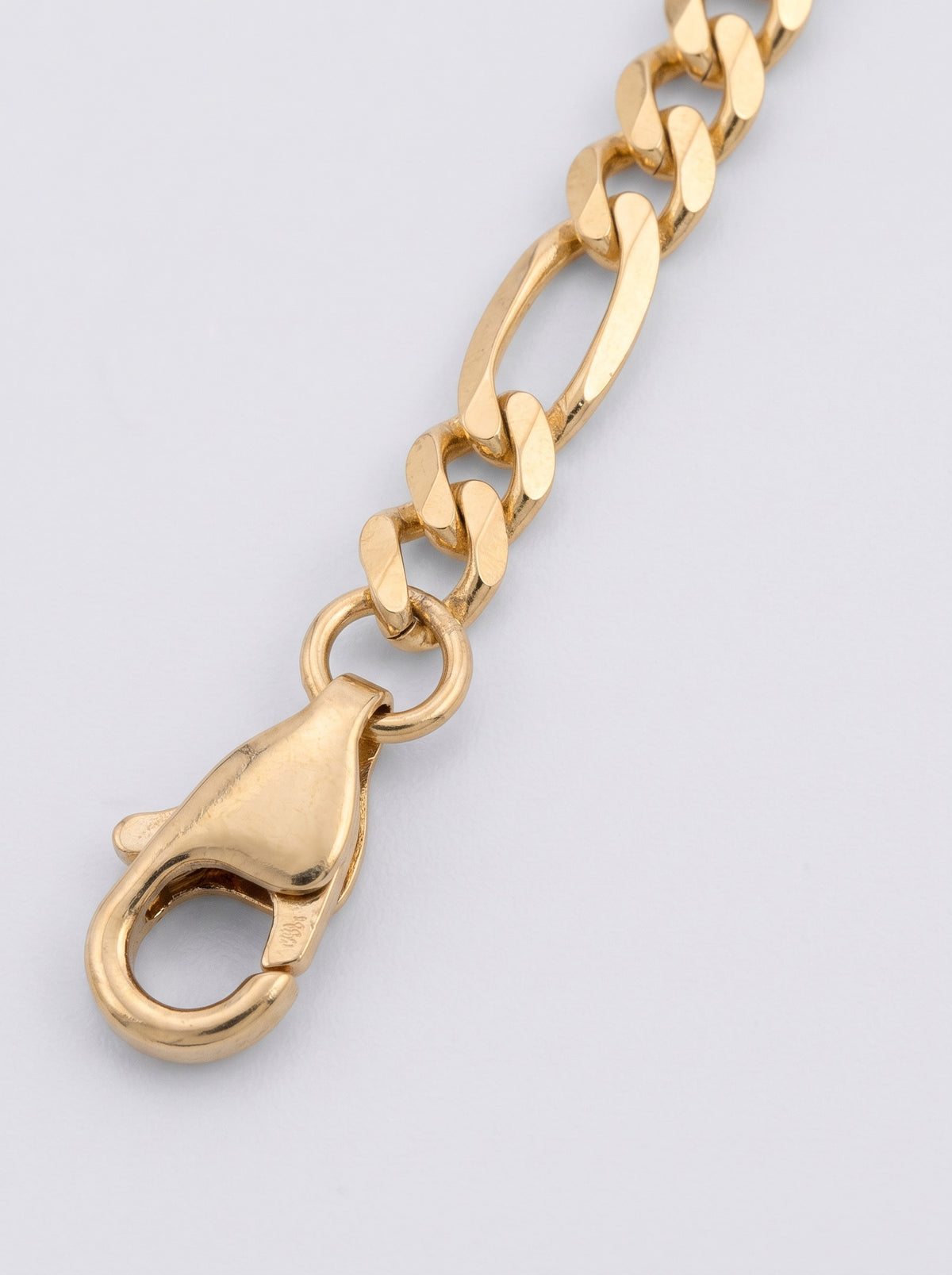 Goldarmband Figarokette Armkette Breite 4,8mm massiv 585-14 Karat Gold