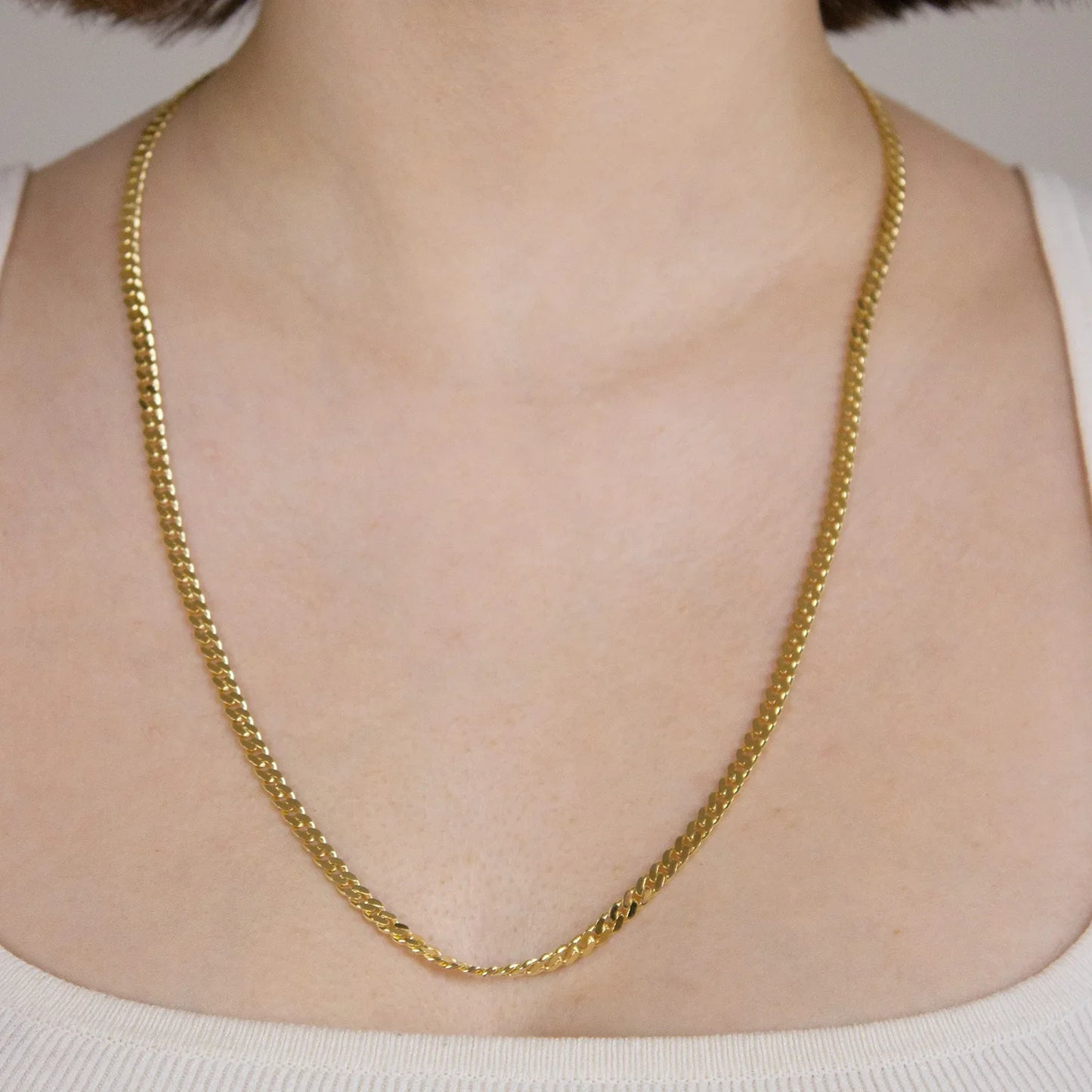 Goldkette Panzerkette Länge 55cm - Breite 4,1mm - 333-8 Karat Gold