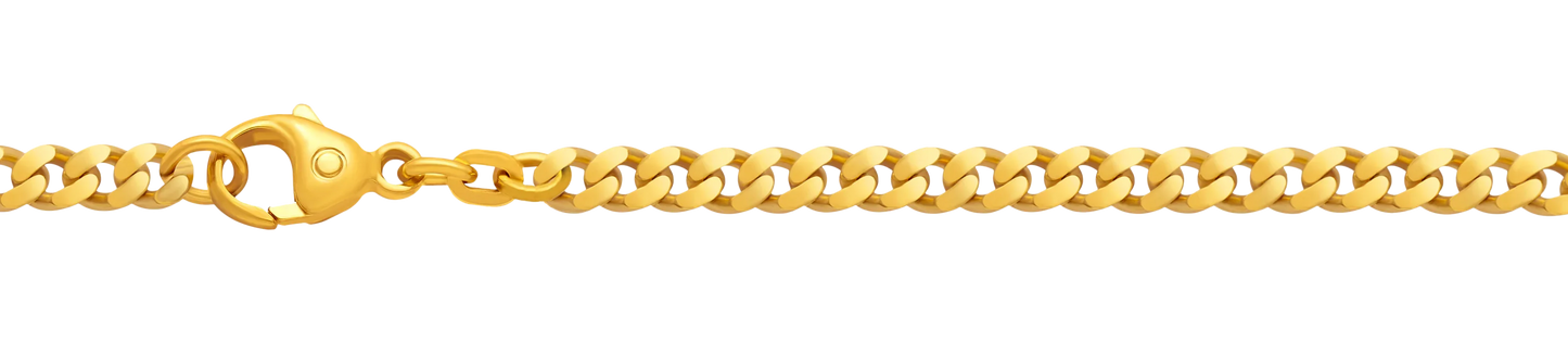 Goldkette Panzerkette Länge 21cm - Breite 4,7mm - 333-8 Karat Gold