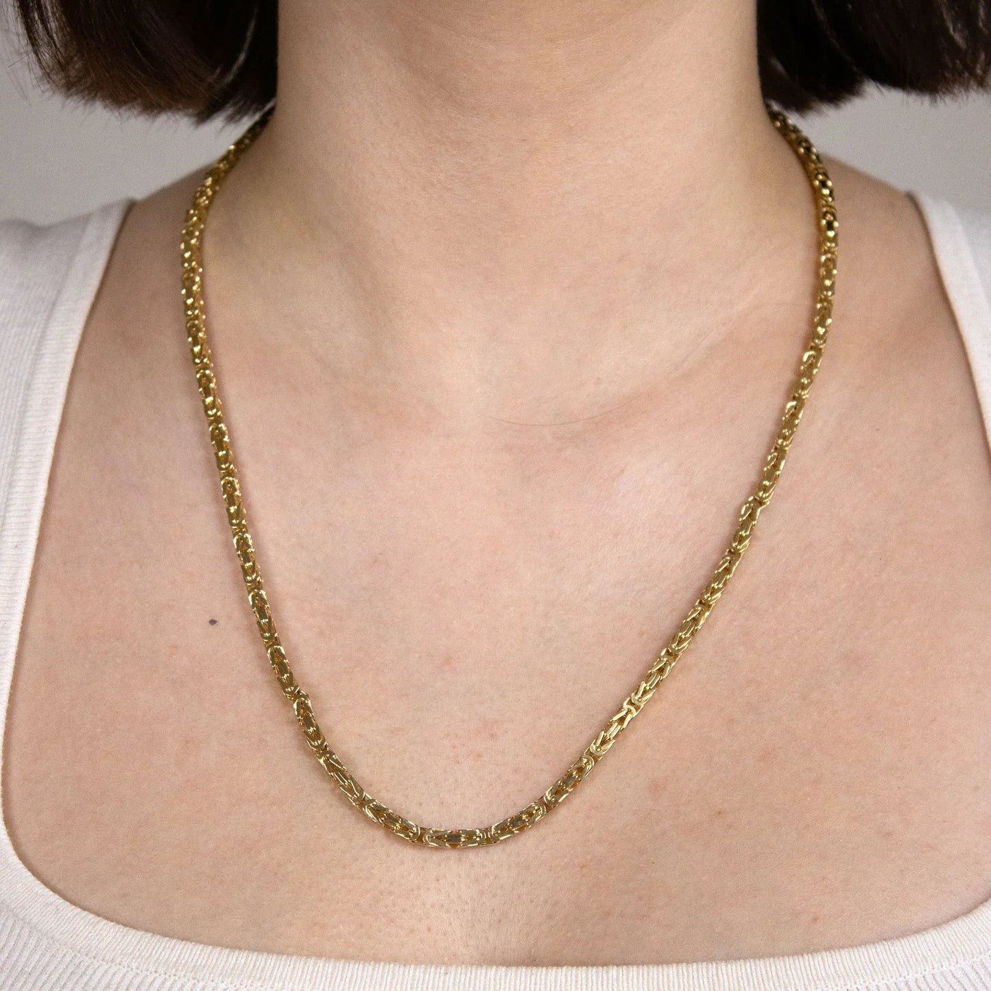 Goldkette Königskette Länge 60cm - Breite 3,2mm - 585-14 Karat Gold