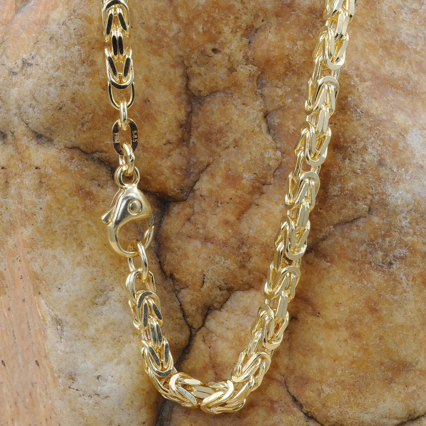 Goldkette Königskette Länge 60cm - Breite 3,2mm - 585-14 Karat Gold