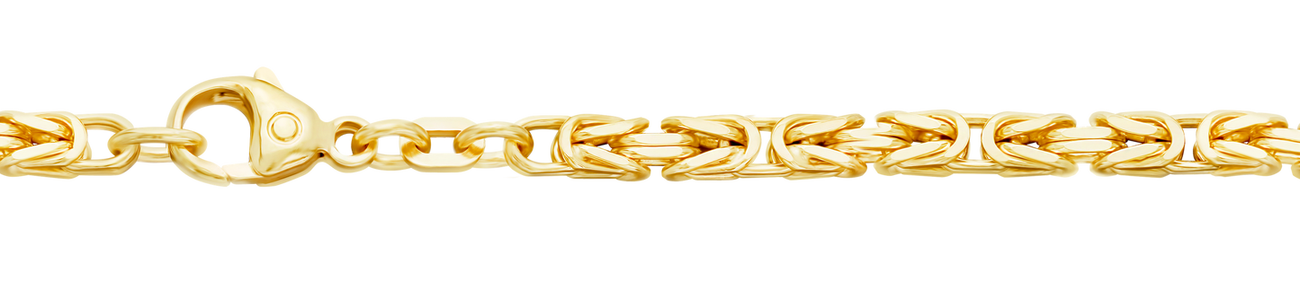Goldkette Königskette Länge 21cm - Breite 3,2mm - 585-14 Karat Gold