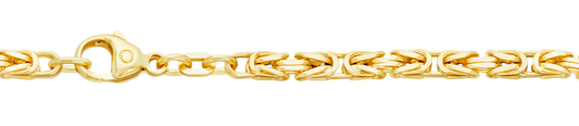 Goldkette Königskette Länge 21cm - Breite 3,2mm - 585-14 Karat Gold
