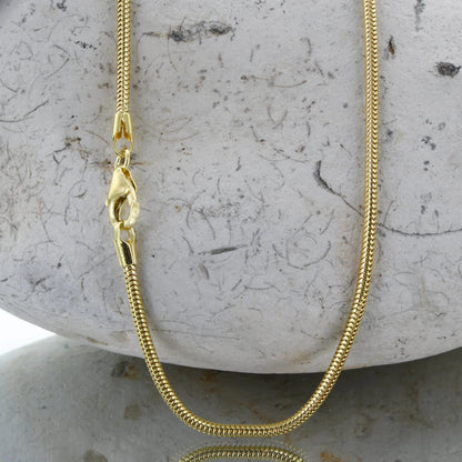 Goldkette Schlangenkette Länge 45cm - Breite 1,6mm - 585-14 Karat Gold
