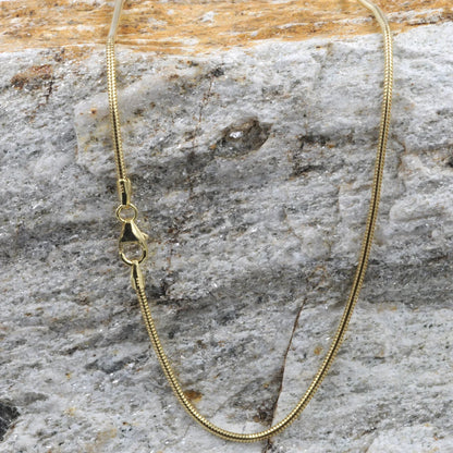 Goldkette Schlangenkette Länge 45cm - Breite 1,6mm - 585-14 Karat Gold