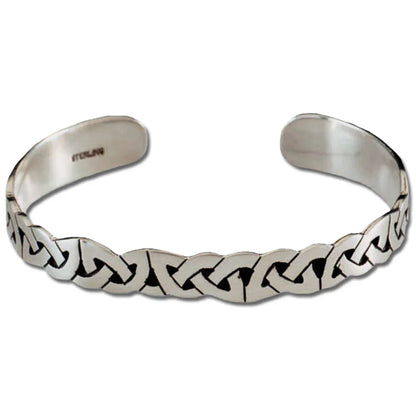 Armreif massiv 925er SIlber keltischer Knoten breit 11mm Armband Armkette