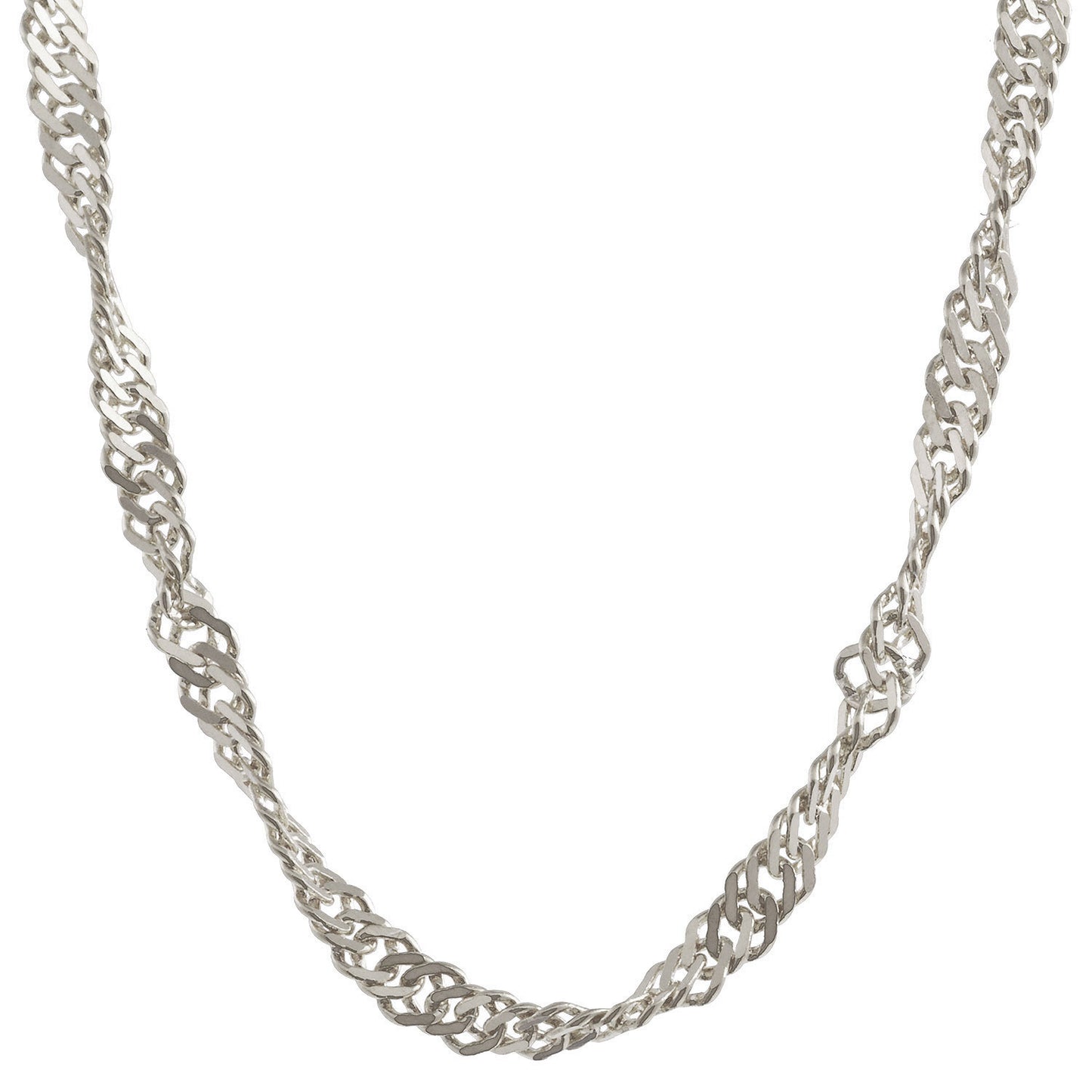 Singapurkette Halskette Breite 2,2 mm - 925 Sterlingsilber Auswahl