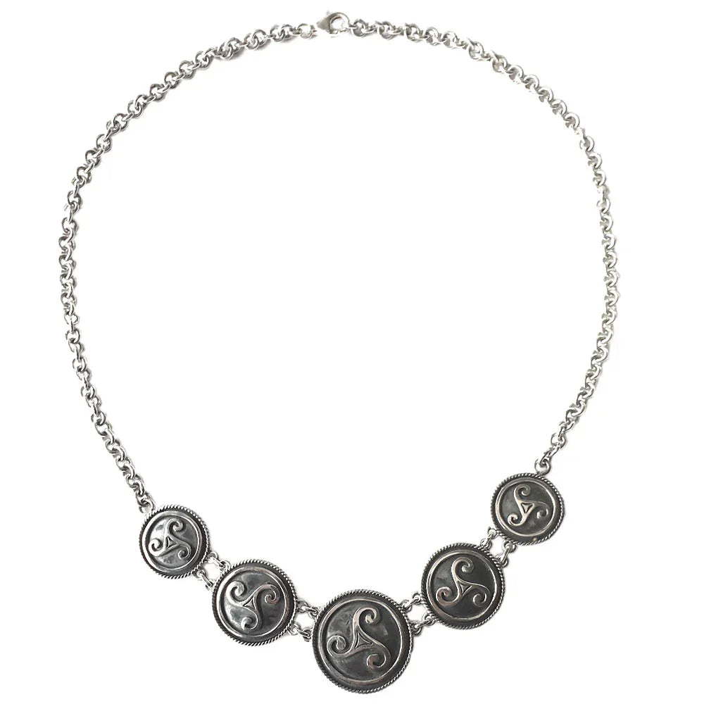 Keltisches Collier Triskele Kette 925er Silber Celtic 