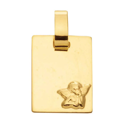 Anhänger Medaille Amor Engel mit Kette 1,1 mm 333-8 Karat Gold