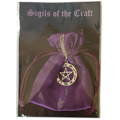 Offenes Pentagramm Schmuck Anhänger versilbert mit Kette Satinbeutel 24 mm