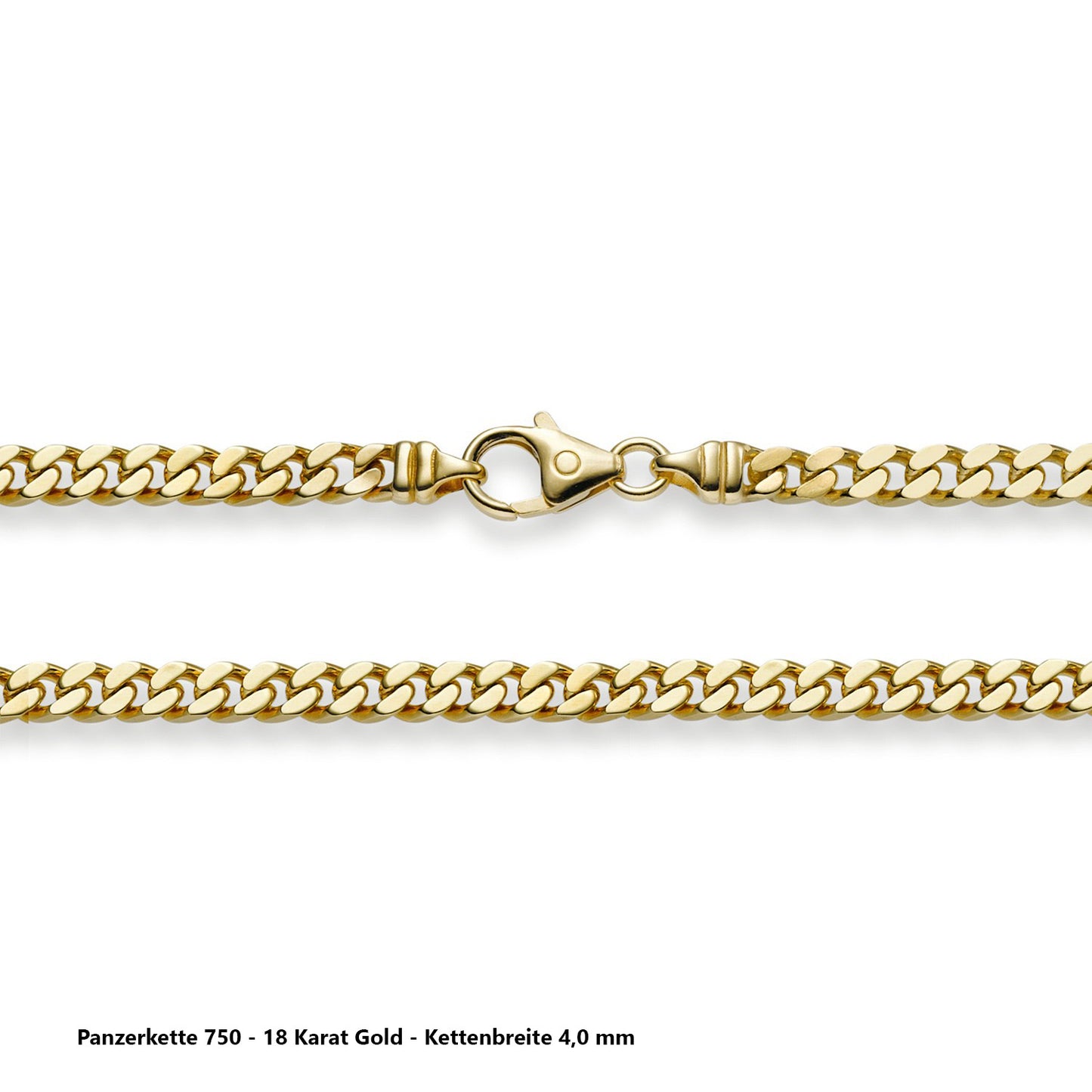 Edle massive Goldkette Panzerkette Halskette aus 750 - 18 Karat Gold
