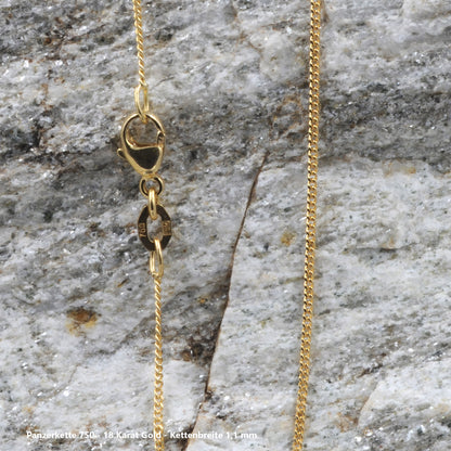 Edle massive Goldkette Panzerkette Halskette aus 750 - 18 Karat Gold