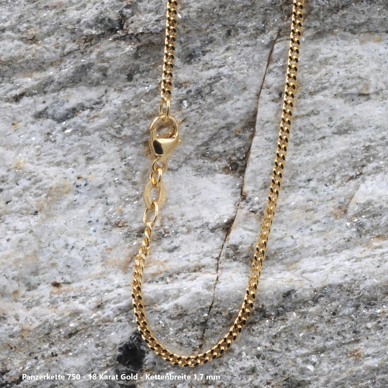 Edle massive Goldkette Panzerkette Halskette aus 750 - 18 Karat Gold