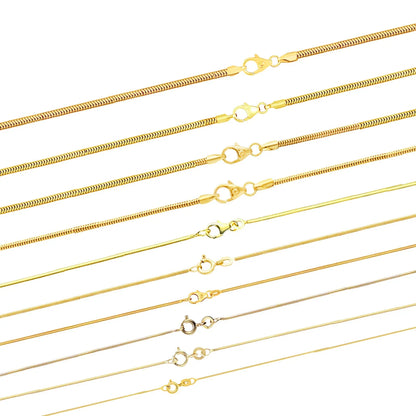 Edle Massive Goldkette Schlangenkette rund Halskette 750-18 Karat Gold